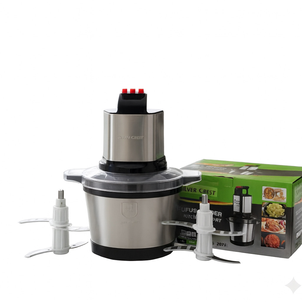 خردکن سیلور کرست مدل SL-2023 - توان 1۰۰۰ وات - 6 لیتر - 4 تیغه طلایی - سیم پیچ مسی - بازرگانی جوانرود